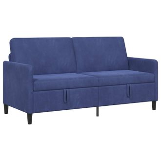 vidaXL Divano Con Storage Blu Polizia 172 X 78 X 87 Cm Poliestere Vidaxl