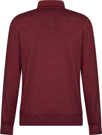 Etro Mens Polo Shirt Burgundy Wool T-shirts And Polos