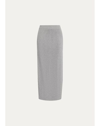 Brunello Cucinelli Sparkle Rib Knit Maxi Skirt