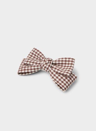 Simons Womens Gingham bow barrette