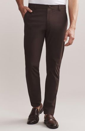 Rhone Commuter Slim Fit Pants in Dark Espresso at Nordstrom, Size 32 X 33