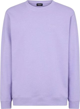 Dondup Regular-fit Sweatshirt met ronde hals - Heren - Sweatshirts - Paars - L - Katoen - Hoodies & sweatvesten