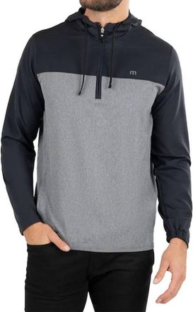 Travis Mathew Lantern Light Quarter Zip Hoodie In Black