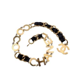 Chanel Pre-owned Leather belts - female - Chanel Vintage - Vintage Belts - Yellow - ONE SIZE - Pre-owned