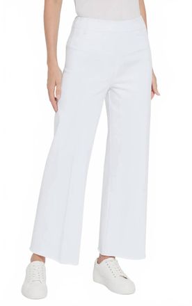 Lyss&eacute; Erin Hi Waist Wide Leg Denim Pants In White