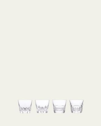 Saint-Louis Versailles King Louis Double Old Fashioned Glasses, Set of 4