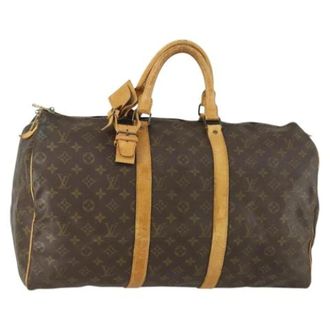 Louis Vuitton Pre-owned Weekend Bags, female, Brown, Size: ONE SIZE Pre-owned Canvas Weekend Bag