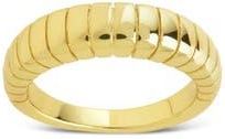 Sterling Forever Gro Stacked Ridge Band Ring in Gold at Nordstrom Rack, Size 8