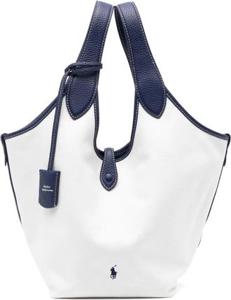 Polo Ralph Lauren Borsa tote Polo Play grande - Bianco