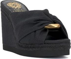 Vince Camuto Briana Platform Wedge Sandal in Black at Nordstrom Rack, Size 6.5