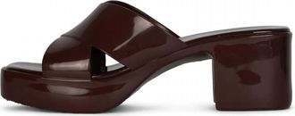 Jeffrey Campbell Womens Bubblegum Sandal In Chocolate Shiny