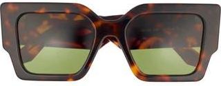 Off-white Catalina 55mm Square Sunglasses in Brown Havana/Green at Nordstrom Rack