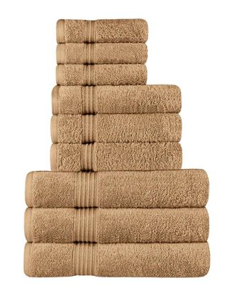 Superior Egyptian Cotton 9Pc Highly Absorbent Solid Ultra Soft Towel Set