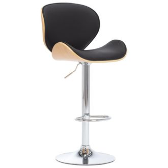 vidaXL Taburete De Cocina Cuero Sint&eacute;tico Negro Vidaxl