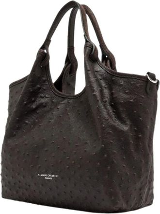 Gianni Chiarini Tassen, Dames, Bruin, ONE Size, Katoen, Dua Tote Bag