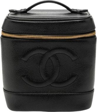 Chanel Pre-owned Handbags, female, Black, Size: ONE SIZE Pre-owned Vanity Bag