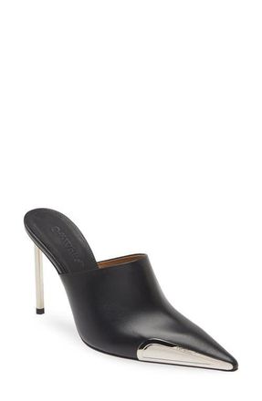 Off-white Allen Heel Pointed Toe Mule in Black/Silver at Nordstrom, Size 11Us