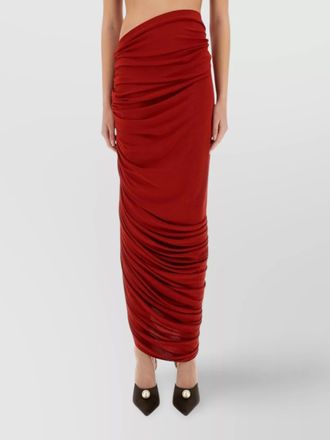 Magda Butrym draped asymmetric midi skirt