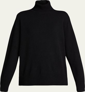 The Row Stepny Wool-Cashmere Turtleneck Top