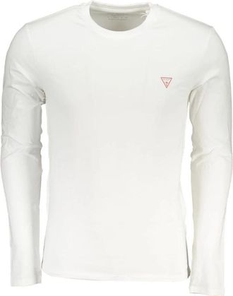 Guess Long Sleeve T-Shirt - Heren - Longsleeves - Wit - XL - Katoen - Tops