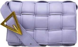 Bottega Veneta Pre-owned Vintage Leren Crossbody Tas - Dames - Vintage Schoudertas - Paars - ONE Size - Leer - Vintage