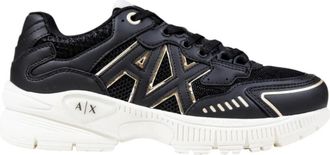 A|X Armani Exchange Damessneakers Xw 002153 Af 19535 - Dames - Sneakers - Zwart - 36 EU - Leer - Schoenen