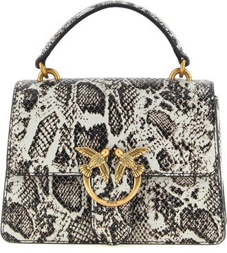 Pinko Gray Calfskin Womens Handbag