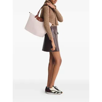 Longchamp Calf Leather Shoulder Bag - Beige