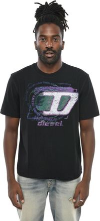 Diesel Black Regular Logo T-Shirt