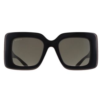 Gucci Square Womens Black Grey GG2025S - One Size