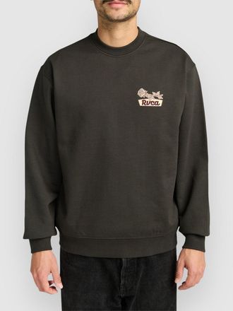 Rvca Rose Sign Crew Fleece Pullover pirate black