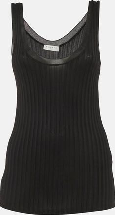 Sandro Black Ribbed Knit Tank Top