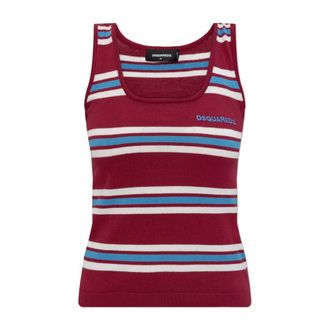 Dsquared2 Tops, Dames, Rood, XS, Katoen, Strap Top
