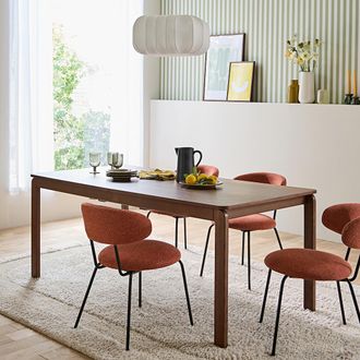 La Redoute Interieurs Uitschuifbare eettafel, walnootfineer, 6 tot 8 couverts, Talet