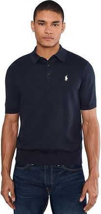 Polo Ralph Lauren Cotton Polo-Collar Sweater Mens Sweater Hunter Navy : 2XL