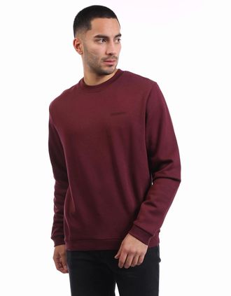 Lyle & Scott Lyle And Scott Mens Logo Brushback Crewneck Jumper - Red - Size: 38