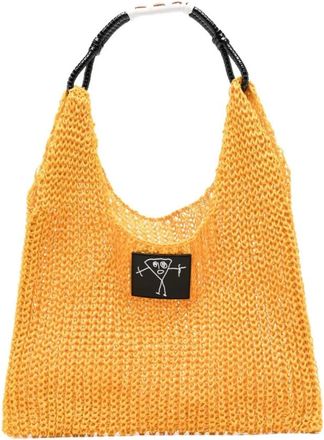 Plan C Shopper Tank Top - Dames - Schoudertassen - Geel - ONE Size - Polyester - Tassen