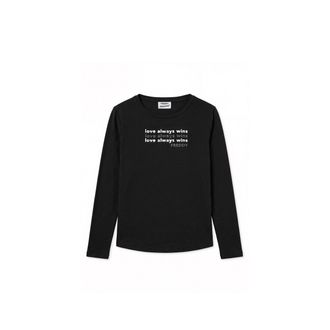 Freddy T-shirt manica lunga Love Always Win con perline