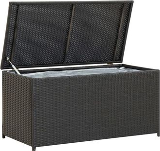 vidaXL Baule da Giardino in Polyrattan 100x50x50 cm Nero - Vidaxl