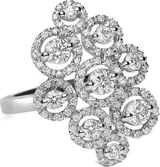 Leo Pizzo 18kt witgouden Crops ring met diamant - Zilver