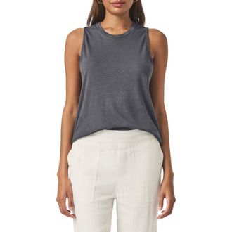 Splendid Cady Crewneck Linen Blend Tank in Ink at Nordstrom Rack, Size X-Small