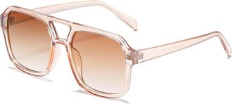 Generic Outdoor Oversized Mens Sunglasses Vacation Beach Womens Decorative Sun Glasses(Clear)