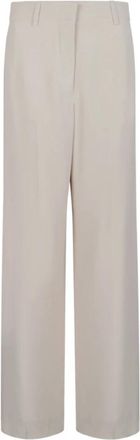 Isabel Marant Neonda Pants - Dames - Wijde Broeken - Beige - XS - Leer - Broeken