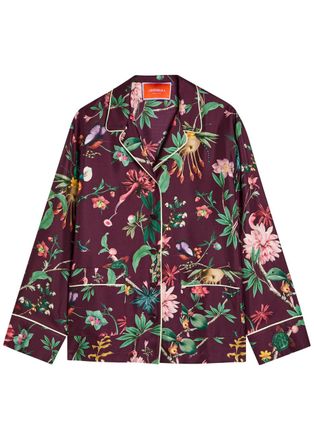 La DoubleJ LA Double J Zooflora Printed Silk-twill Shirt - Multicoloured - S (UK8-10 / S)