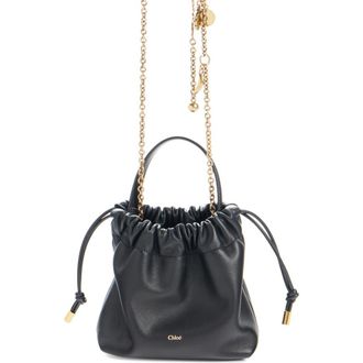 Chlo&eacute; Mini Icons Leather Shoulder Bag in Black at Nordstrom
