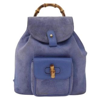 Gucci Pre-owned Zaino in Camoscio - - Pre-owned - Donna - Blu - ONE SIZE