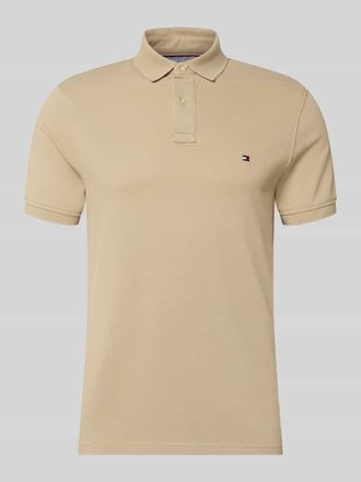 Tommy Hilfiger Regular Fit Poloshirt aus Baumwoll-Mix in Beige, Gr&ouml;&szlig;e XXL