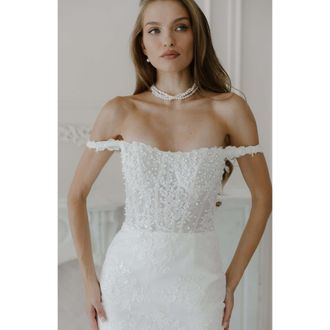 Untamed Petals Estella Mini Dress in Ivory at Nordstrom, Size 16