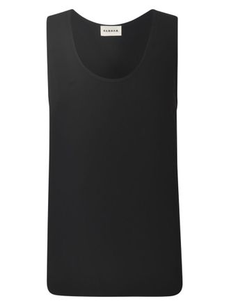 Parosh Black Scoop Neck Top