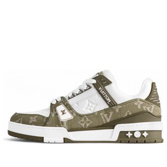 Louis Vuitton LV Trainer White Khaki Green 1AIKN1
